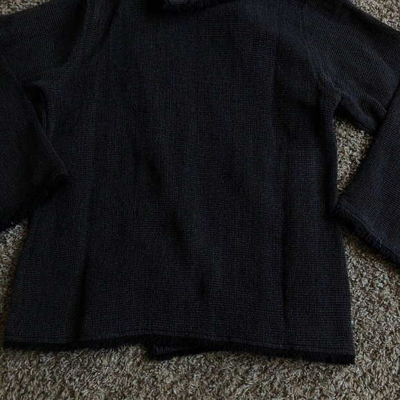 Original Design Sweater Womens Large Gray Wrap Knit Long Sleeve Button Tie Waist - Picture 6 of 12